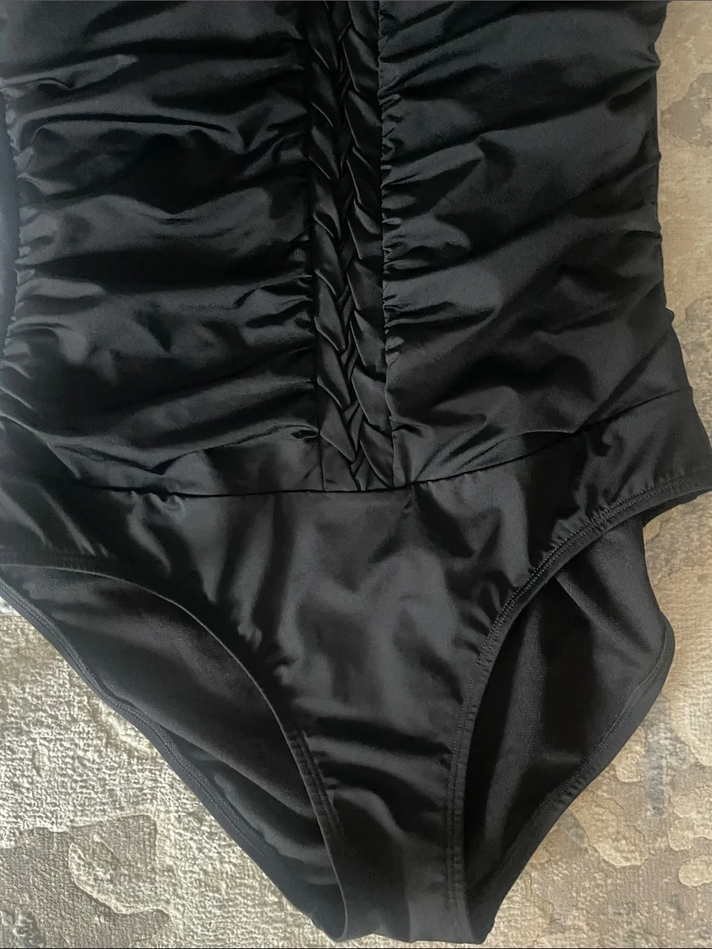 Jantzen NWT Black Ruched One-Piece Swimsuit